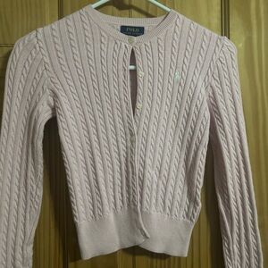 Polo by Ralph Lauren Women's Light Pink Cardigan